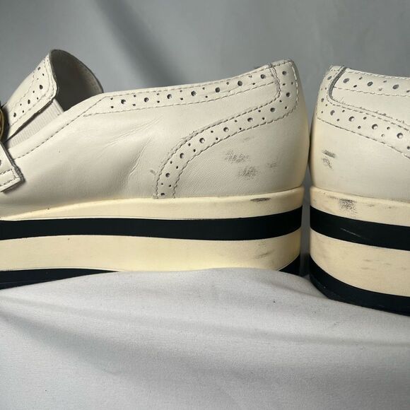 Dolce Vita Jhenee Cream and Black Platform Loafer Creepers Sneakers - size 8.5 - Picture 8 of 10